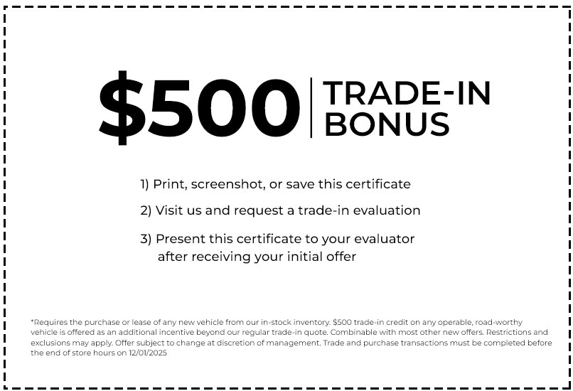 Trade-in Bonus Coupon