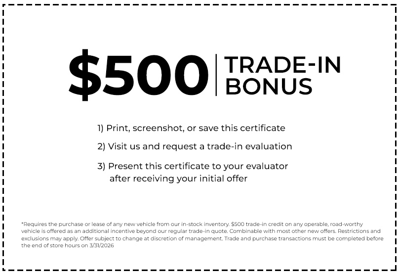 Trade-in Bonus Coupon