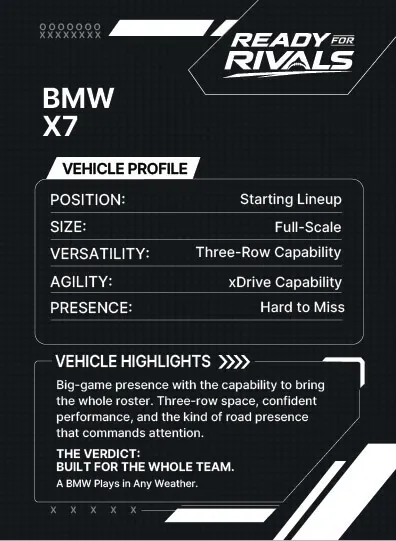 BMW X7 stats