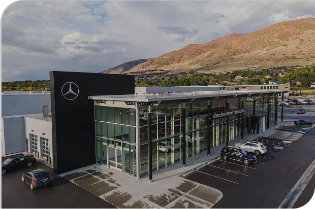 Vehicle being serviced by certified technician